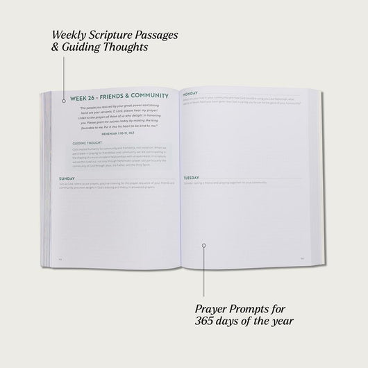 A Beautiful Year in Prayer - 52 Week Guided Prayer Journal for Women