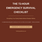 THE 72-HOUR EMERGENCY SURVIVAL CHECKLIST